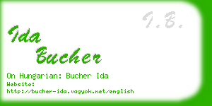 ida bucher business card